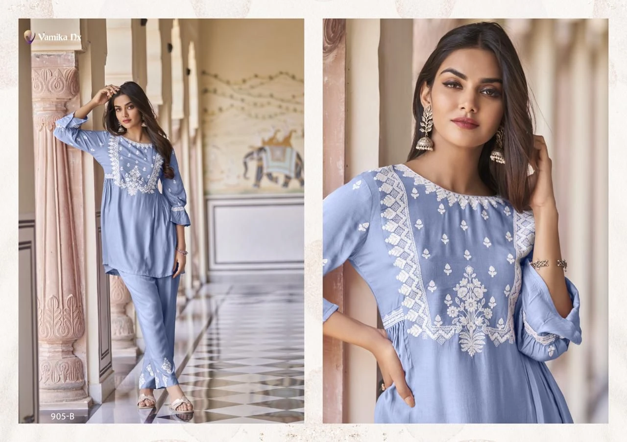 Vamika Nx Vintage Super Hit Heavy Rayon Wholesale Kurti with Pant Catalog — Wholesale, MPA wholesale from Surat - Gallery Image 2